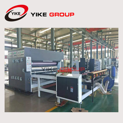 Tipo impressão de duas cores da corrente de China YIKE do cartão ondulado que entalha a máquina combinada